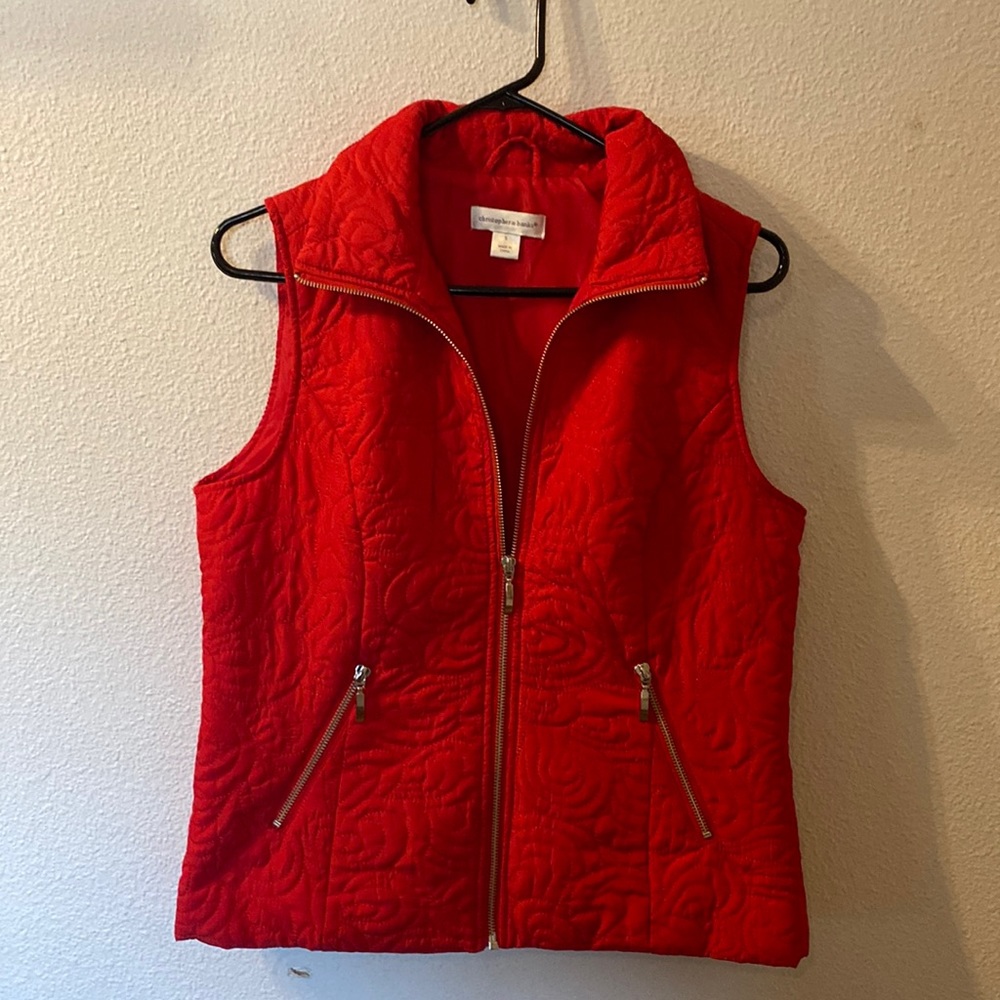 Christopher & Banks fun stitching vest size small